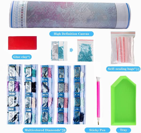 （46）DIY Diamantmaling Julegave, 5D Julebroderi D