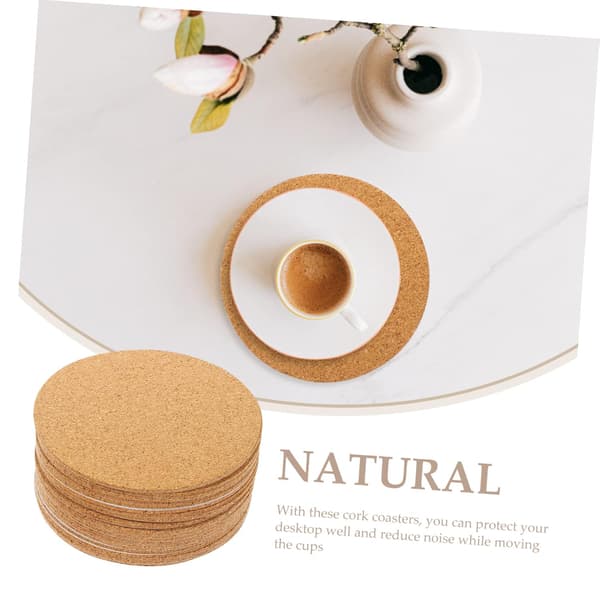 80 Pieces Self-Adhesive Cork Coasters 2mm Thick Cork Sheets