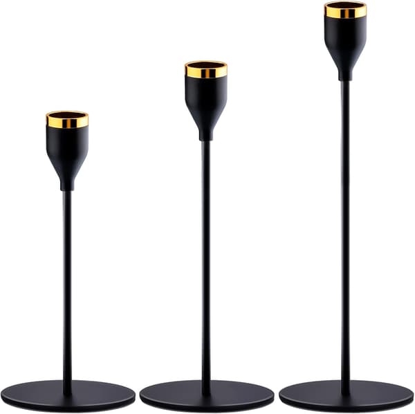 3 Ljusstakar Le Noir Bröllopsljusstake Olika Storlekar 24/28