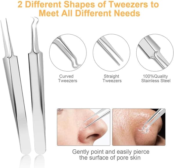 Blackhead Remover Kit med 10 dele i rustfrit stål