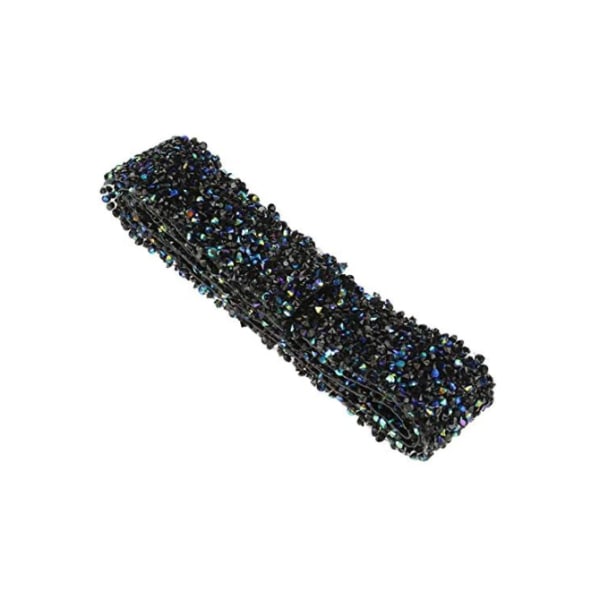(Svart, 30 mm) Ädelstensband i akryl Diamantglitterband Ädelstensnät Mesh Födelsedagsfester Dekorationstillbehör Hantverk