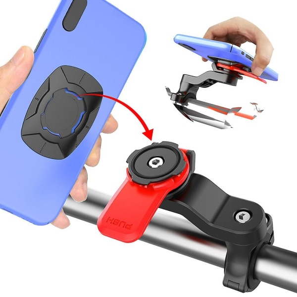 Quad-lock Out Front Bicycle Bike Twist Mountain Cradle Phone Holder Device Set