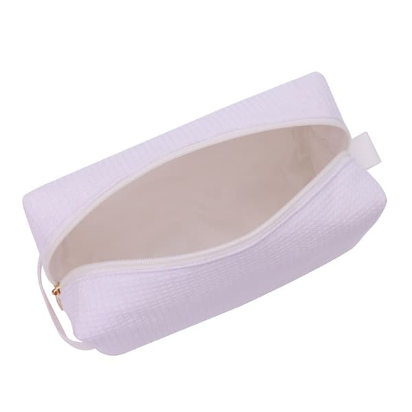 Cotton toiletry bag with large capacity - White, versatile, 23 x 9 x 14 cm