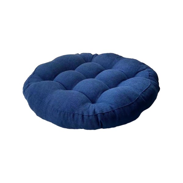 Rund Strikket Bomulds Memory Foam Sædepude, Vinterinspireret, Klassisk Vintage Stilmønster, Kontor