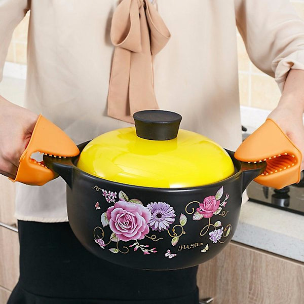 Silikonovnshansker Ovnshansker Varmebestandig Jakke, Anti-skålding & Anti-skli Matkvalitet Silikonhansker For Kjøkken Matlaging, Baking, Bbq Grilling 2