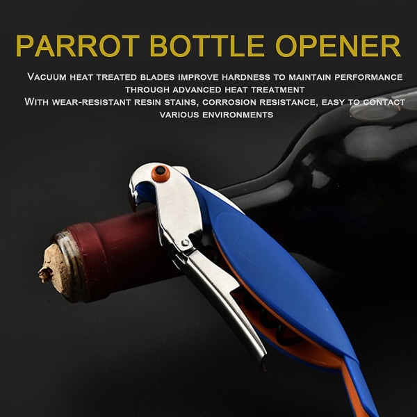 Rostfritt stål papegoja vinöppnare Creative vinflasköppnareC D C D