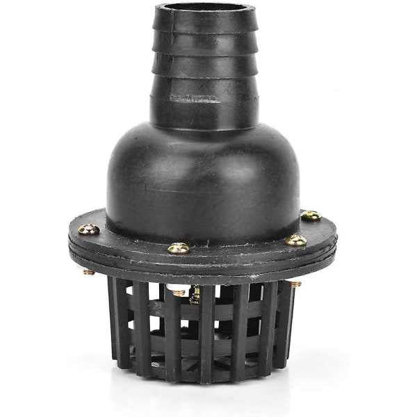Vannpumpefotventil, svart pvc lavtrykk flat tilbakeslagsventil, for væskemaskin (2 stk, svart)