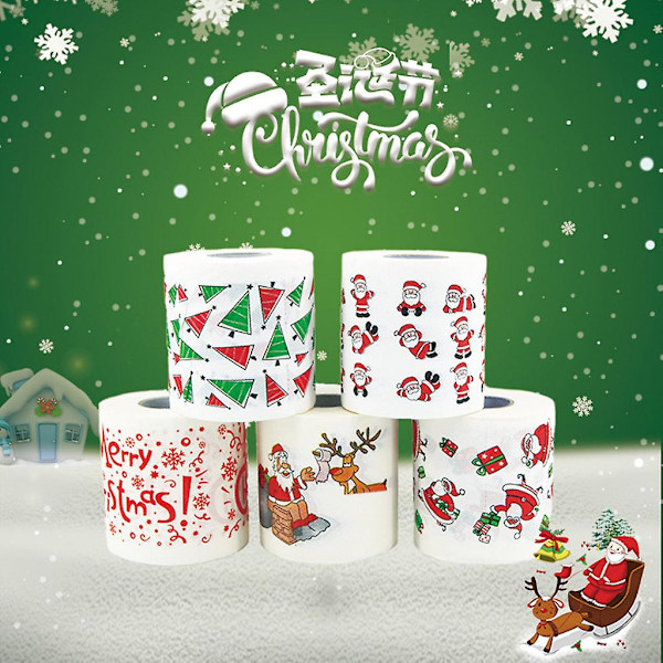 Jultomte Toalettpapper Nyhet Julgran Badhandduk Servett Fest Jultomte