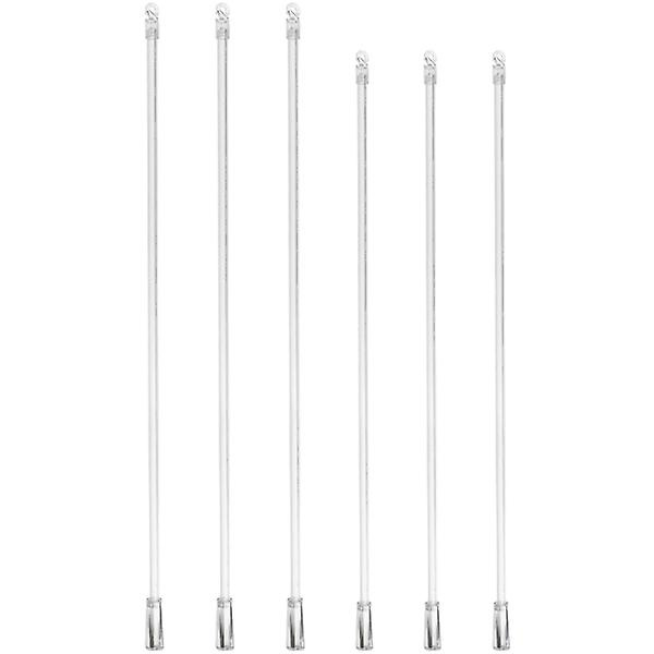 6 stk. Kroge Gardiner Transparent Gardinstang Klar Vindue Blindstang Vertikal Blindstang Transparent Transparent 45X1.3CM