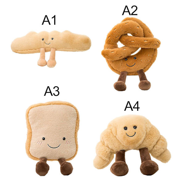 Toastbröd Plyschleksak Söt Bröd Plyschdocka Plyschleksak Mjuk Leksak Barn Vuxen PresentB