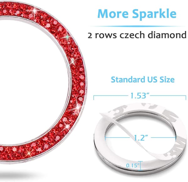Bling-ringe med trykknap til automatisk start af bilmotor