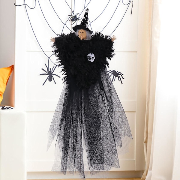 Valkoinen haamu Ulkoilma Noita Koriste Pelottava Noitahahmo Halloween Koriste Ornamentti Valkoinen haamu