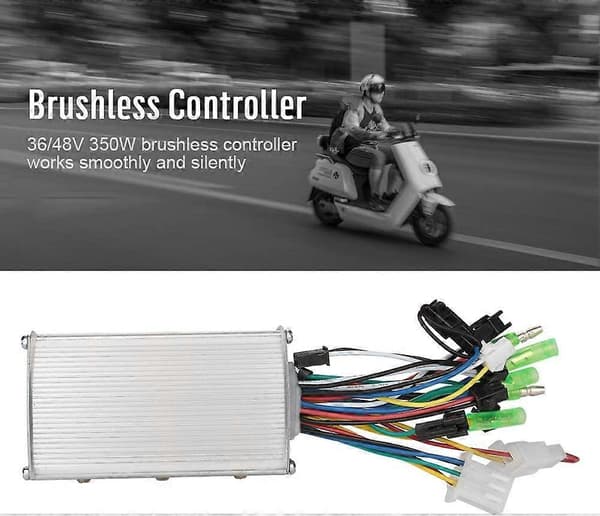 36v/48v 350w DC Motor Controller Aluminium Alloy E-Bike Brushless Controller for Smooth Speed, Braking and Direction Change Sensitive Control