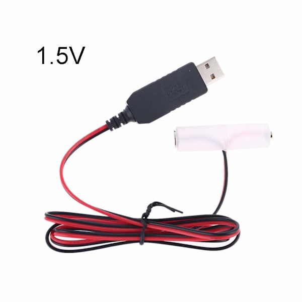 AA-paristojen eliminointivirtalähdeadapteri, 2 m USB-virtalähdekabel, 1,5 V - 6 V, Eliminointi USB-virtalähde