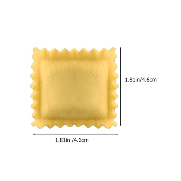 2 st Miniatyrdockhustillbehör Dockhuskudde Dockhuskuddemodell Gul 4,6X4,6X0,5CM Yellow 4.6X4.6X0.5CM