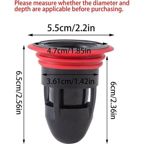 (2PCS) Odor stopper for shower drain, floor drain, anti-backflow floor drain plug 41-50mm
