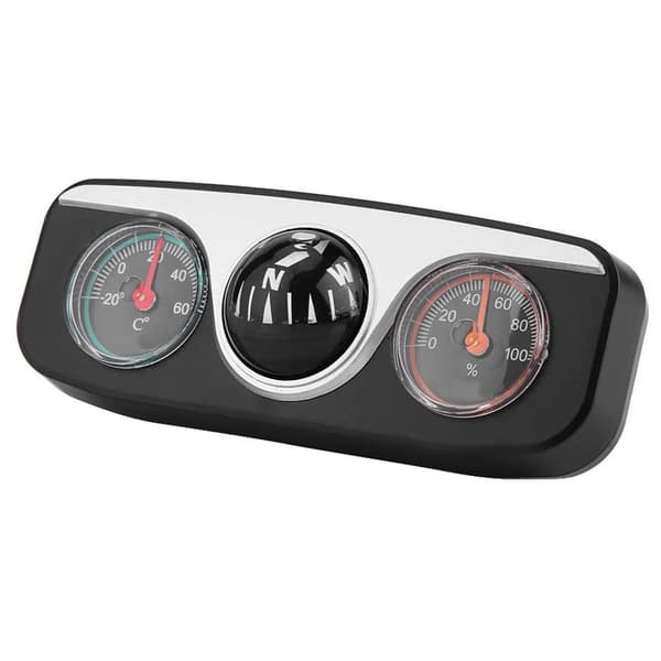 Multifunksjonell 3 i 1 Bil Lastebil Dashbordfeste Navigasjonskompass Termometer Hygrometer