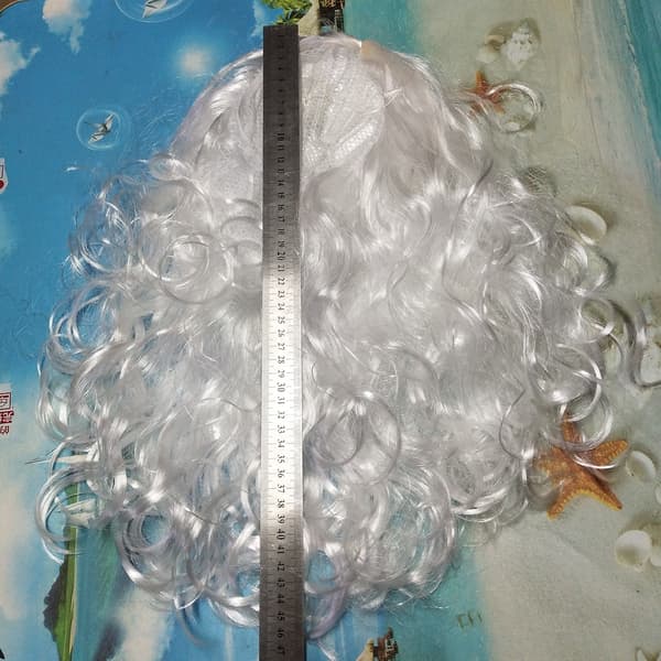 Smiffys Santa Accessory Kit, White, with Wig and Beard