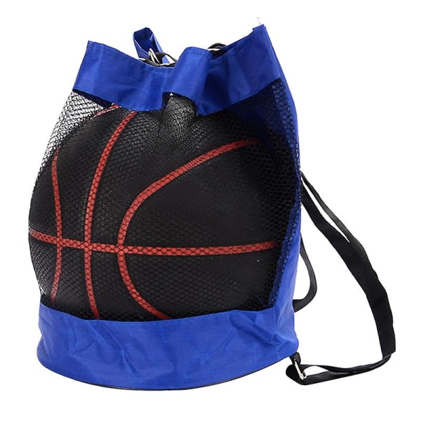 Utomhussportryggsäck, för förvaring av fotboll, basket, volleyboll Blå