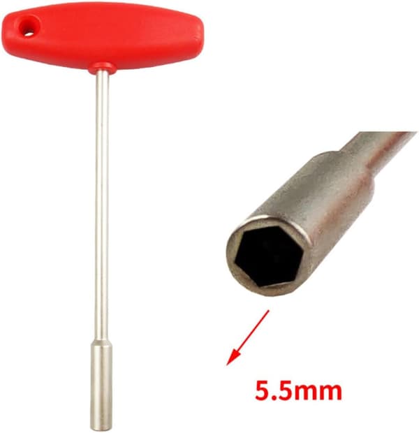 Hidden Spoke Wrench T-shaped Socket Wrench 5.5mm Hex Hole Bicycle Wire Adjustment Tool