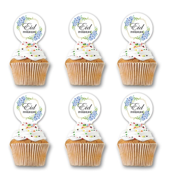 20 Pakk Lykkelige Kake Toppers Feiring Ramadan Baking Kake Toppers Stil 12