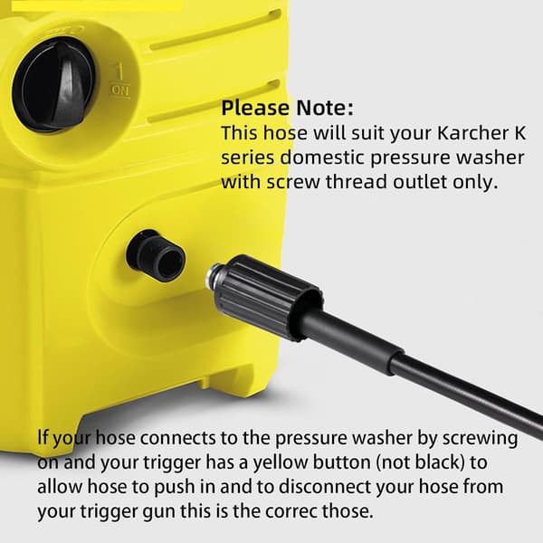 Replacement Hose for Kärcher K-Series K2, K3, K4, K5, K7 Pressure Washer, M22-14mm Thread Bayonet - 15m