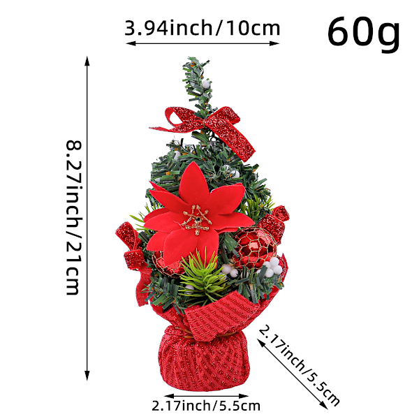 3-pack Mini Julgran Bordsgran Julgran Hantverk Skrivbord för Festtillbehör Inomhus Utomhus Semester Heminredning