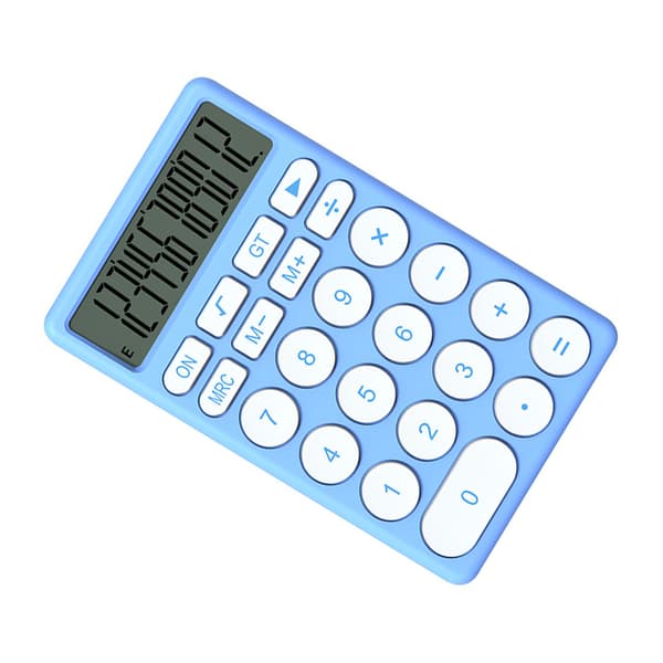 Cartoon Calculator Multifunctional Handheld Small Pocket Calculator with Large Display for Desktop, Office, School, Home, Blue