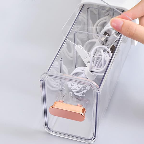 Wall Mounted Underwear Organizer, Dustproof Wall Mounted Drawer Storage Box, Removable Sock Divider (White)