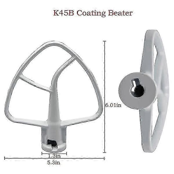 Ksm150 3-delars Sats för Köksmaskin: Degkrok, Visp & Belagd Platt Visp