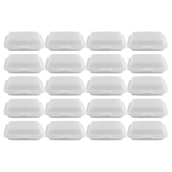 20 st Miniatyr Lunchbox Modell Simulerings Take Away Box Dockhus Take Away Boxar Vit 2.5X1.9X0.8CM White 2.5X1.9X0.8CM