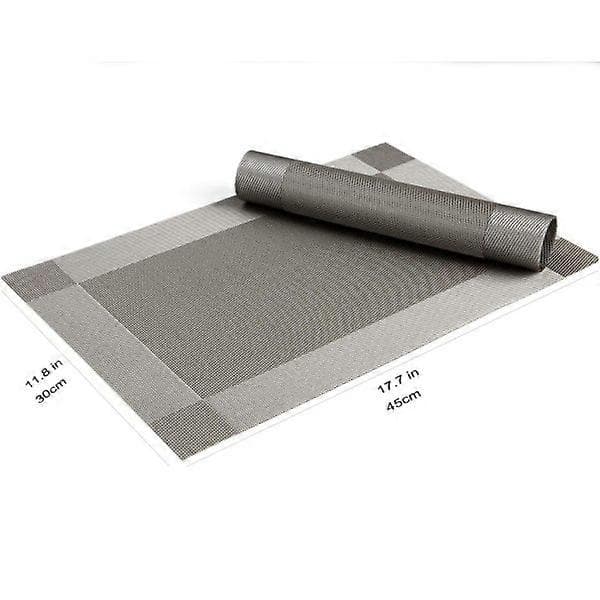 Heat-resistant non-slip rectangular PVC table mat suitable for dinner