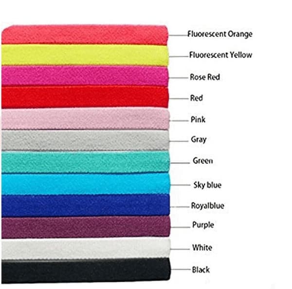 8-pack elastiska sporthårband - halkfritt grepp, silikonfodrade, stretchiga