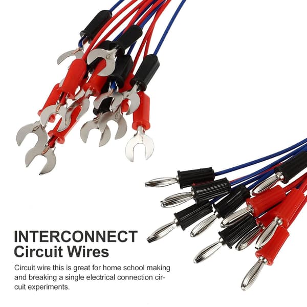 12 Pcs Electrical Wires for Electrical Connection Experiments, Copper Material, 40cm Length