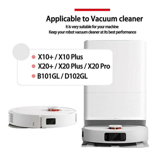 Replacement Kit Accessories Compatible for Xiaomi Robot Vacuum Cleaner X10 Plus, X10+, X20 Pro, X20 Plus, Main B