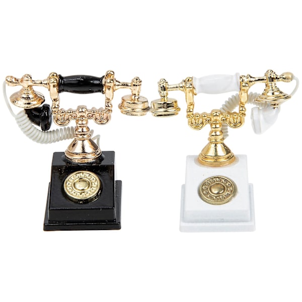 2 stk. Bildekoration Børns Telefon Legetøj Mikrolandskabs Ornamenter Miniature Legetøj Telefon Bils Instrumentbræt