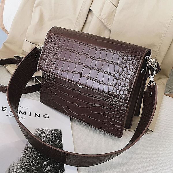 Dametasker i Læder - Modetaske til Kvinder og Piger - Skuldertaske - Crossbody Taske - Tote - Messenger - Kaffe