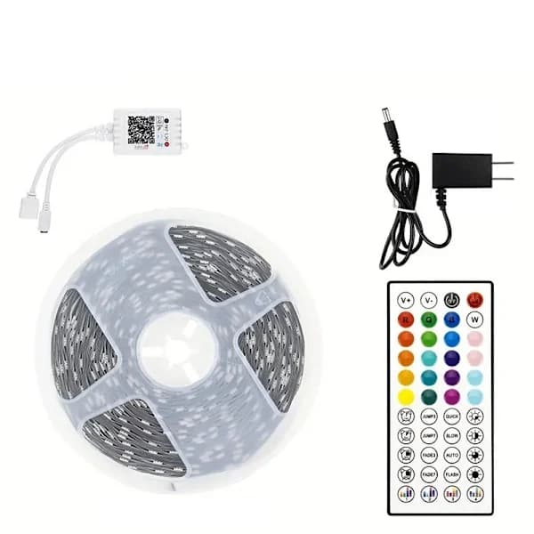 HA~5M LED Strip, 30 LEDs/meter, 24V RGB LED Strip, 150 LEDs, APP and Remote Control, Music Sync, Timer Mode