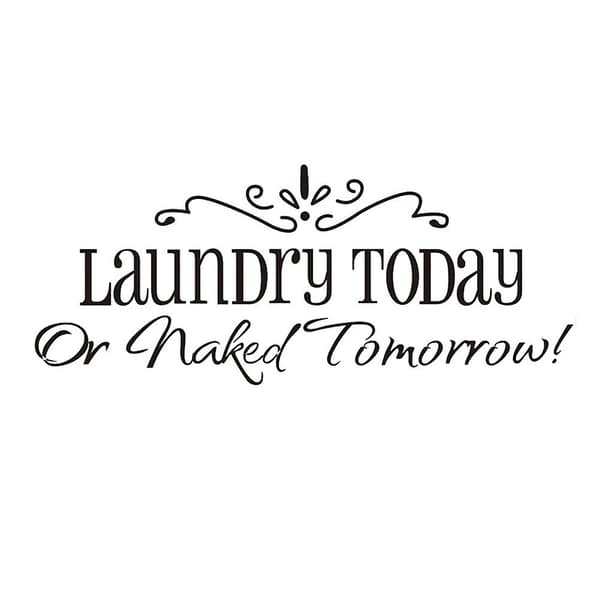 3 x Laundry Today Letter Removable Self-Adhesive Wall Decal Mural Room Decor 2025th