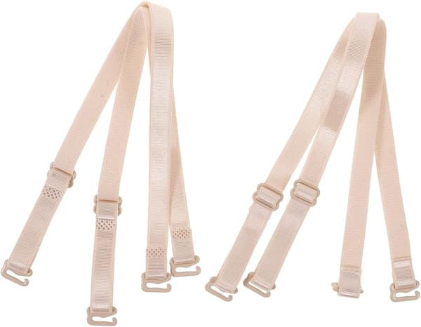 2 par elastiske justerbare stropper av avtakbare stropper for BH-er, kjoler, undertøy, tilbehør, egnet