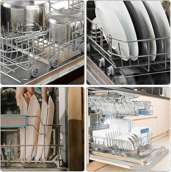 Dishwasher Roller Set with 8 Lower Baskets, Dishwasher Basket Wheels, Dishwasher Wheels for Lower Basket with Most Dishwashers