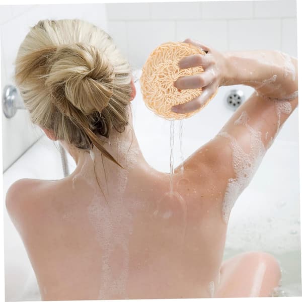2 st Sisal Badborste Handgjord Ren Sisal Material för Exfoliering och Massage under Duschen Inkluderar Förpackning