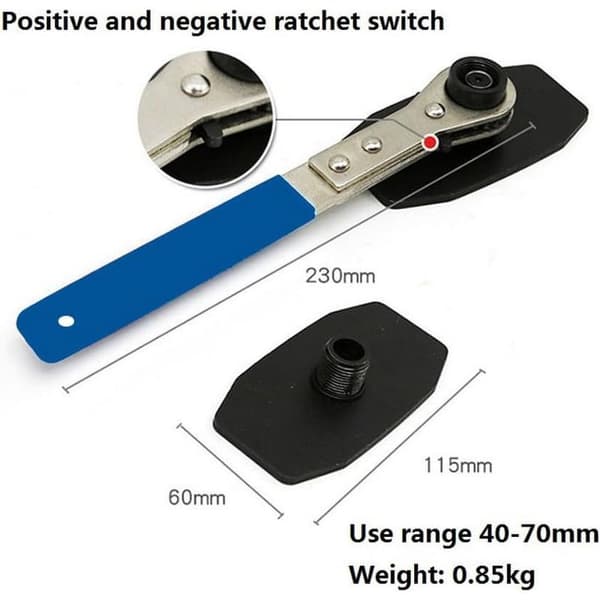 Brake Caliper Tool, 360-Degree Brake Tool with Ratchet Function, Adjustable Wrench Expander, Car Wheel Piston Spreader for Brake Repair