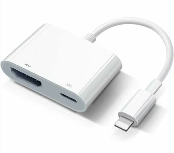 Passer til Apple Lightning Digital AV-adapter Lightning til HDMI-adapter Apple MFi-certificeret HDMI-kabelforbindelse Synkroniseringsskærm