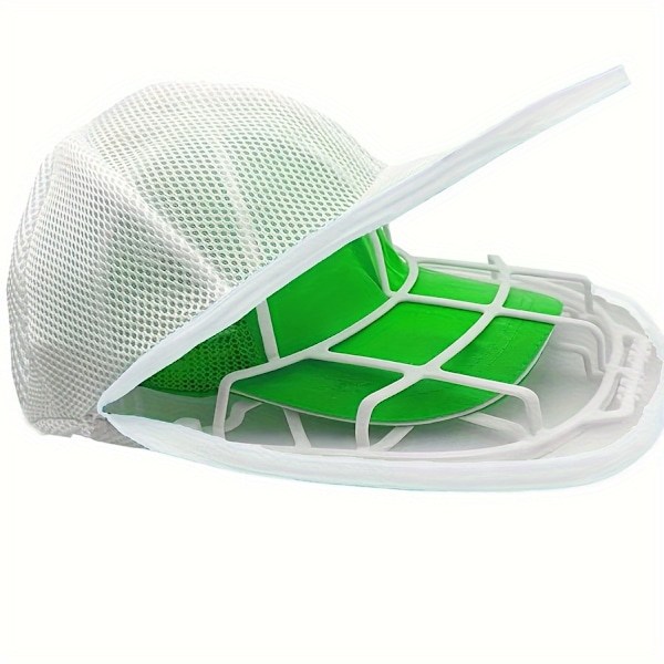 Hat Washer - 2 Oval Polyester Mesh Cap Covers, Machine Washable - 1 Rack + 1 Bag