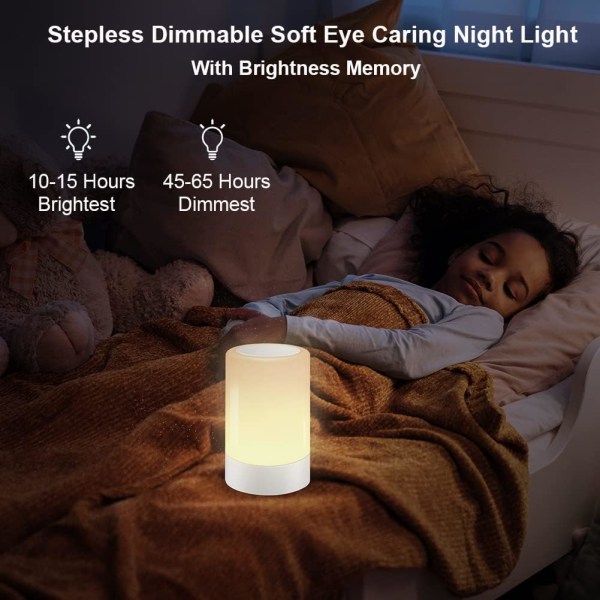 Nursery Night Light för baby, PortableTouch nattlampa för barn och vuxna, amning, sömnhjälp, uppladdningsbar nursin