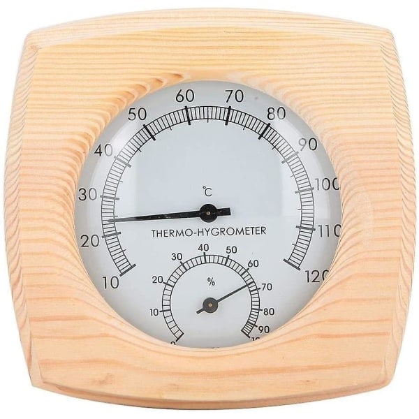 2-i-1 saunatermometer i rustfrit stål Hygrometer Termohygrometer