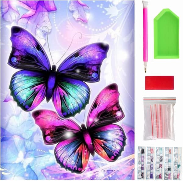 （44）DIY Diamantmaling Julegave, 5D Julebroderi D