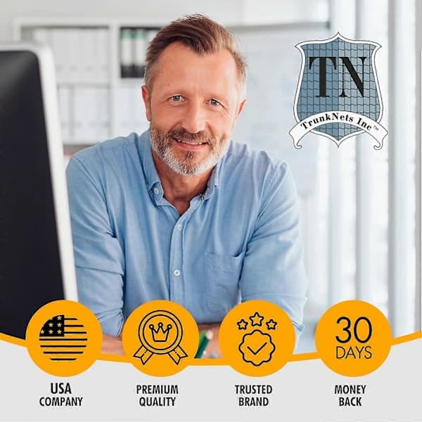 Konvolutformet lastnet med 3 lommer til Corvette 2015-2019