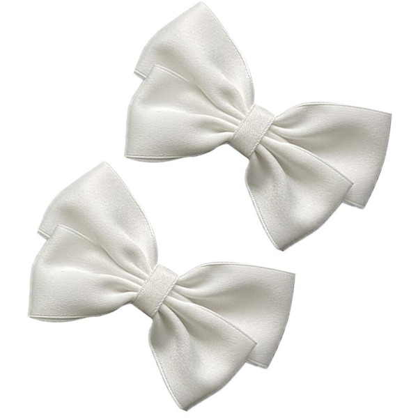 2 st Smyckesaccessoarer Damskorspännen Bröllopsskorspännen Skospännen Vita 8X6X1CM White 8X6X1CM
